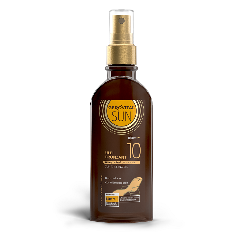 Ulei bronzant SPF 10 Sun, Gerovital | 150 ml