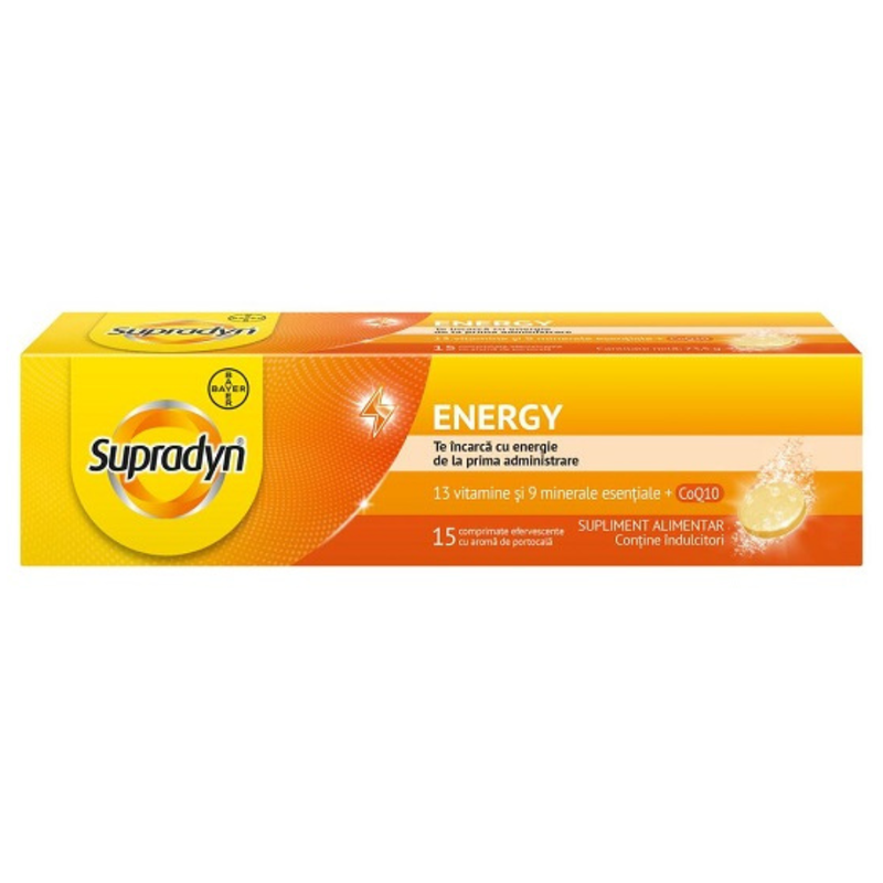 Supradyn Energy cu Coenzima Q10 | 15 comprimate efervescente