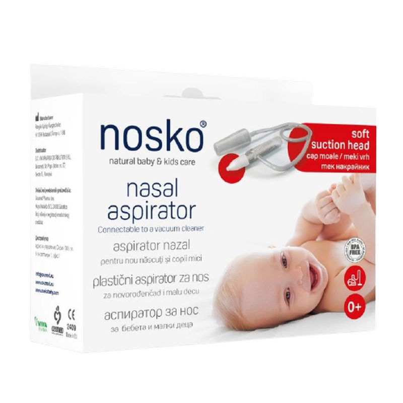 Aspirator nazal cu cap moale de silicon, Nosko