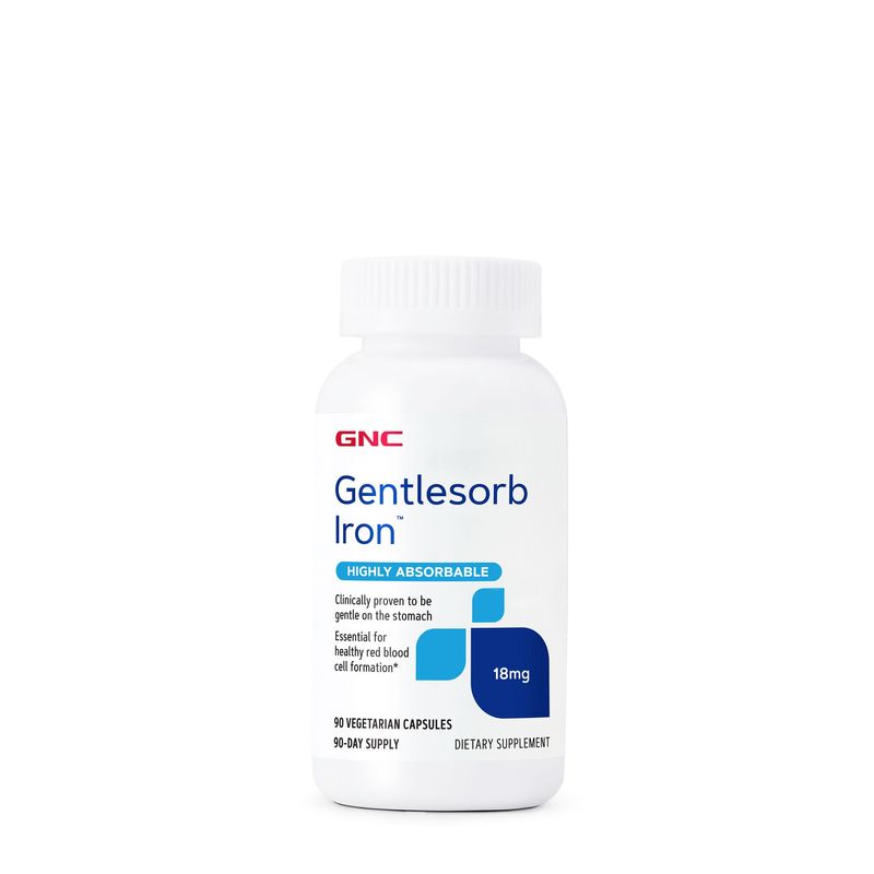 GNC Gentlesorb Iron, Fier Cu Absorbtie Usoara 18 Mg , 90 Cps