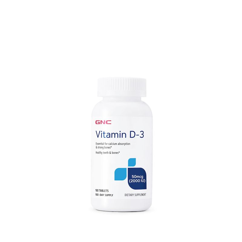 GNC Vitamina D3 2000 ui din lanolina | 180 capsule