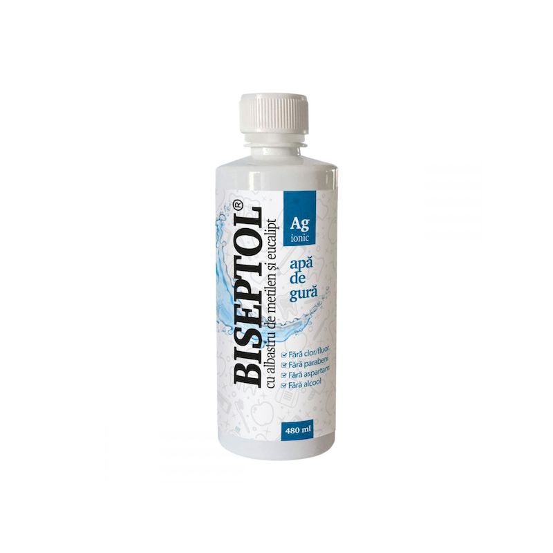 BiSeptol apa de gura cu albastru de metilen si eucalipt | 480 ml
