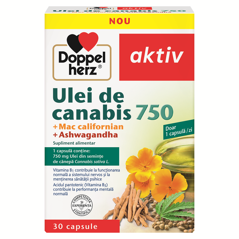 Doppelherz Aktiv Ulei de canabis, Queisser Pharma | 30 compr