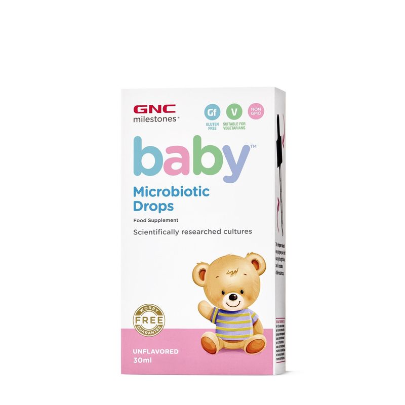 GNC Milestones Baby Microbiotic Drops, Probiotic Picaturi Pentru Bebelusi | 30 Ml