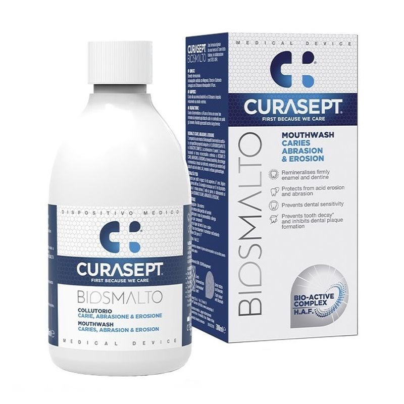 Apa de gura Biosmalto Carie Abrasione, Curasept | 300 ml