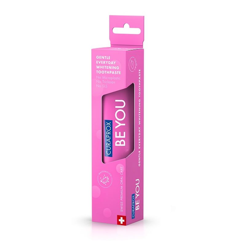 Pasta de dinti cu aroma de pepene rosu Be You Pink, Curaprox | 60 ml