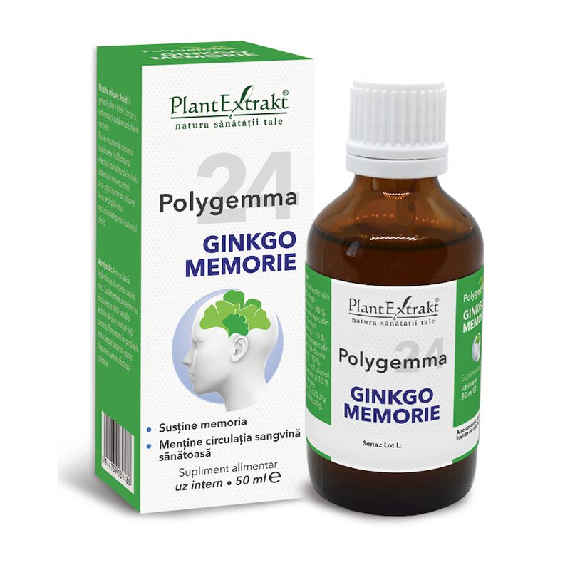 Polygemma 24 Ginkgo Memorie, Plant Extrakt | 50 ml