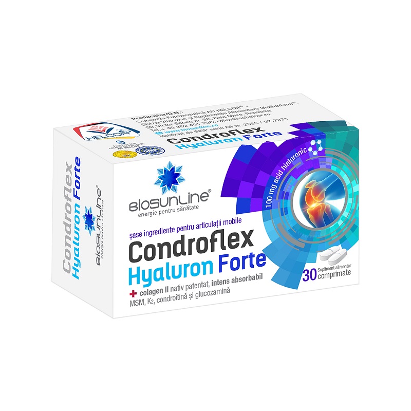 Condroflex Hyaluron Forte, Helcor | 30 comprimate