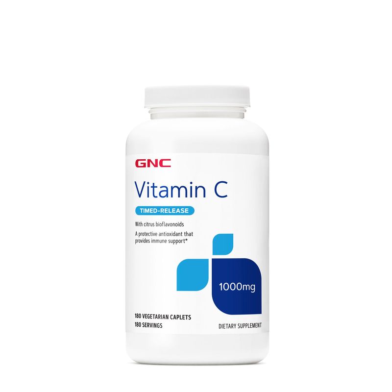 GNC Vitamina C 1000 Mg cu Bioflavonoide si Pulbere de Macese, General Nutrition Corp | 180tb