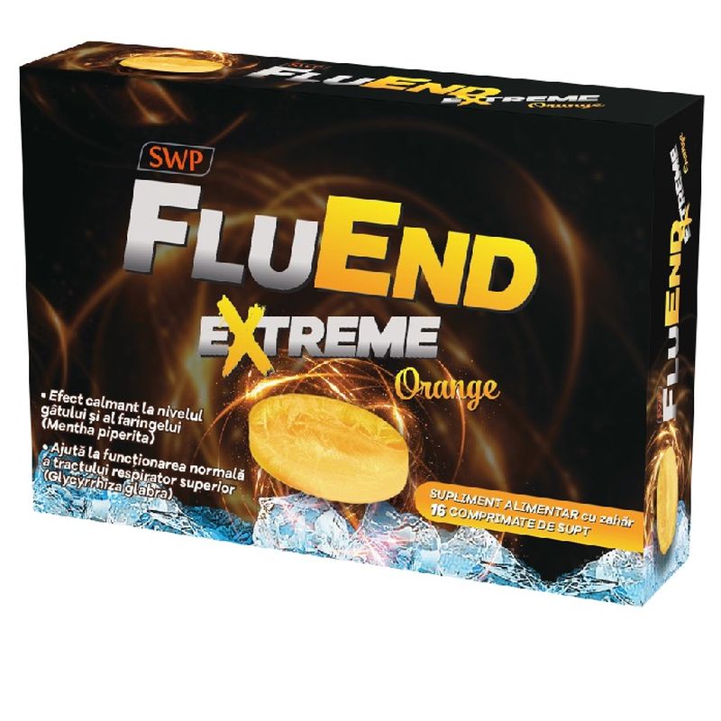 FluEnd Extreme cu aroma de portocale, Sun Wave Pharma | 16 comprimate