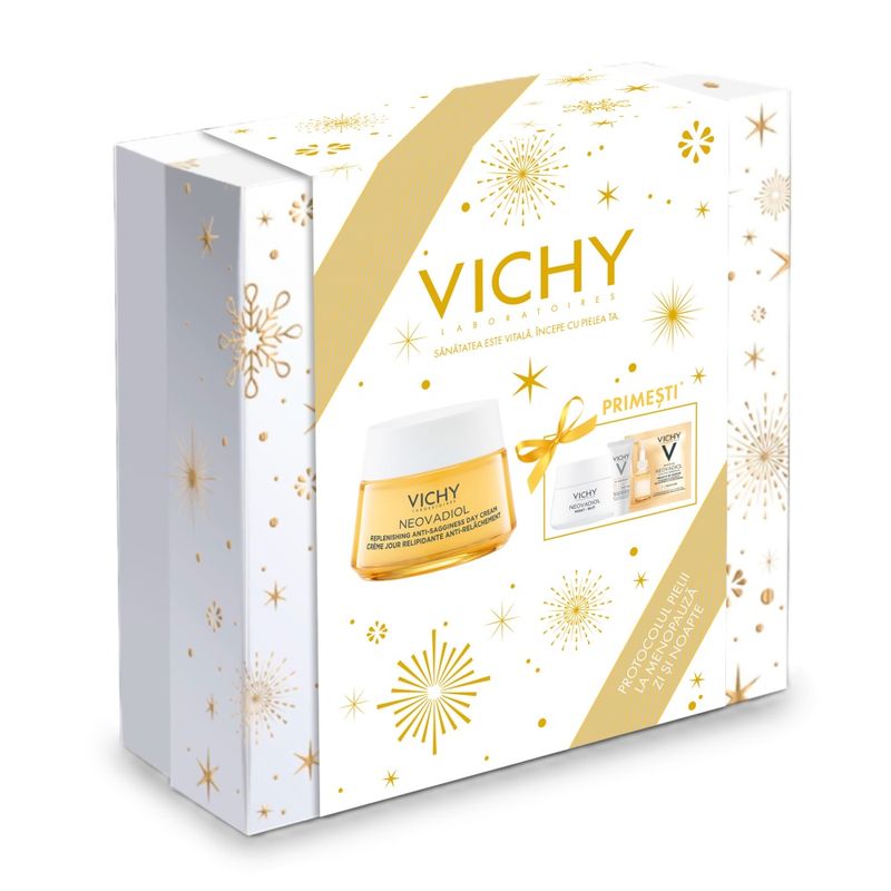 Pachet Crema de zi cu efect de refacere a lipidelor si redefinire Neovadiol Post-Menopause, Vichy |  50 ml