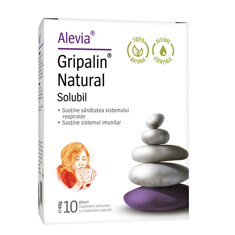 Gripalin natural solubil, Alevia | 10 plicuri