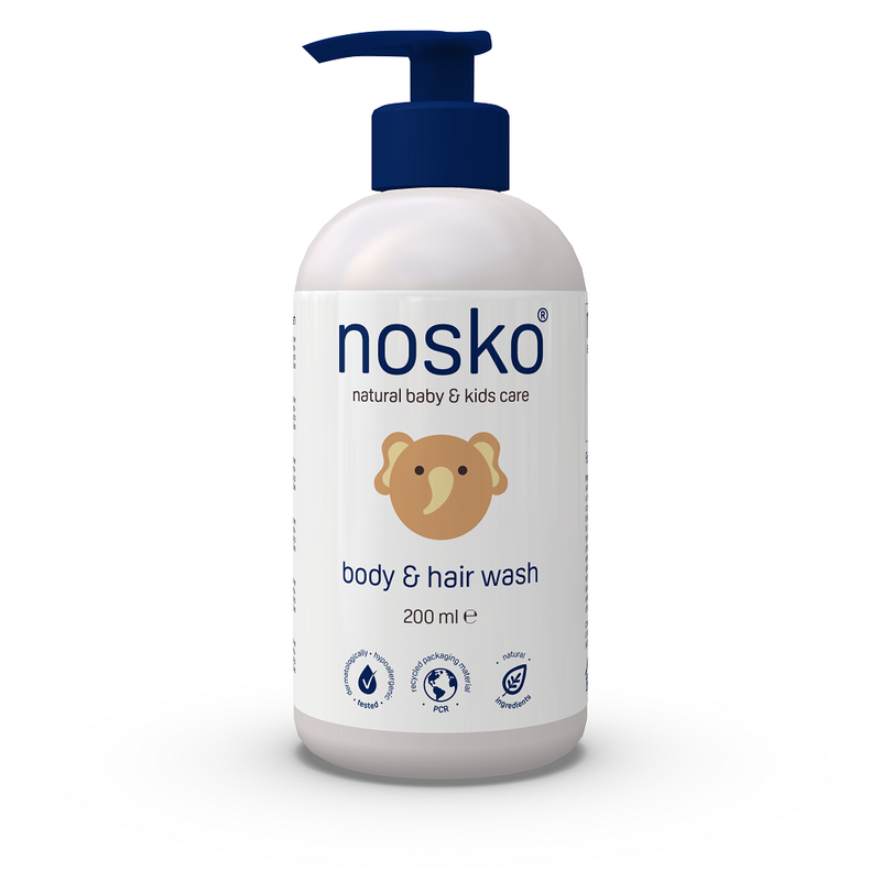 Gel de spalare pentru par si corp, Nosko Baby | 200 ml