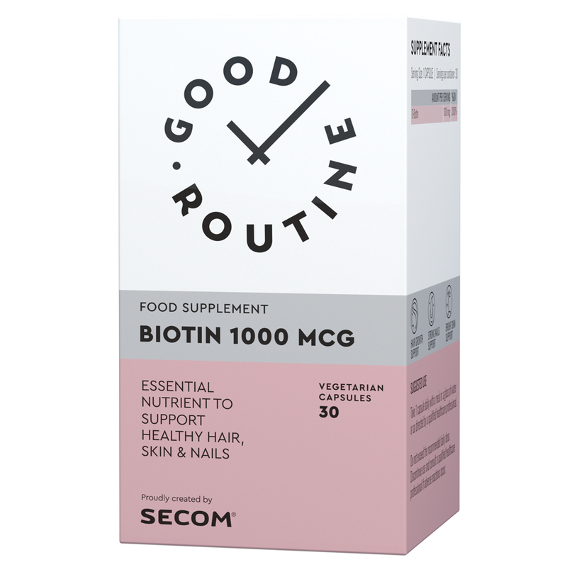 Biotin 1000 mcg Good Routine, Secom | 30 capsule vegetale