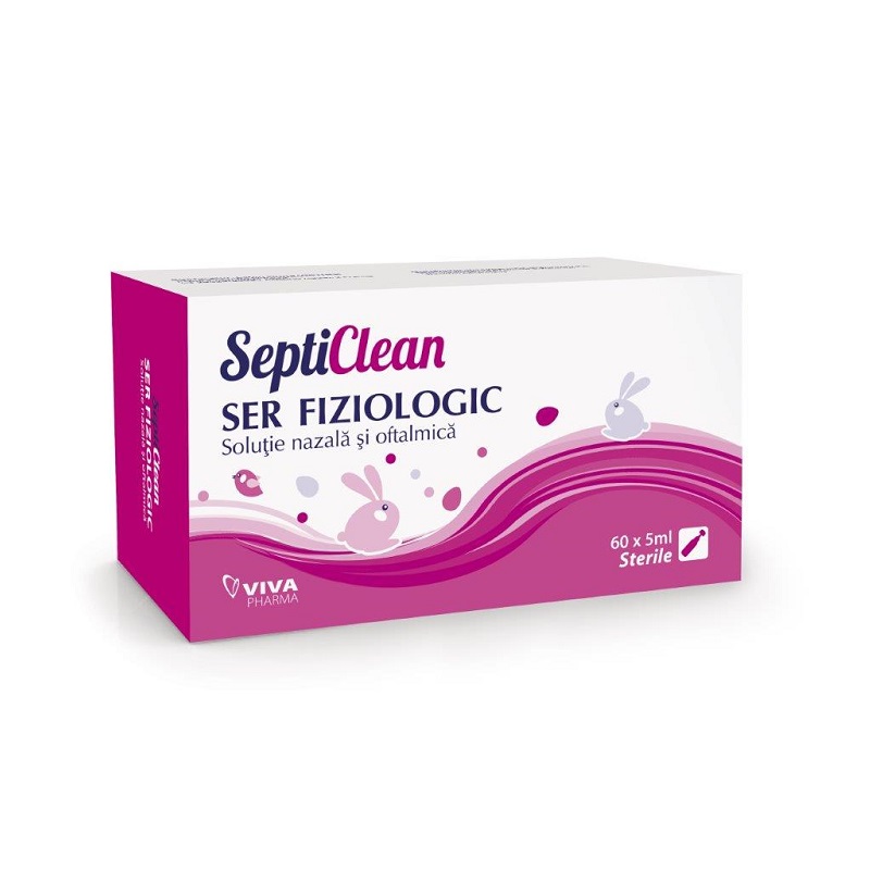 Ser fiziologic SeptiClean, 5 ml | 60 monodoze, Viva Pharma