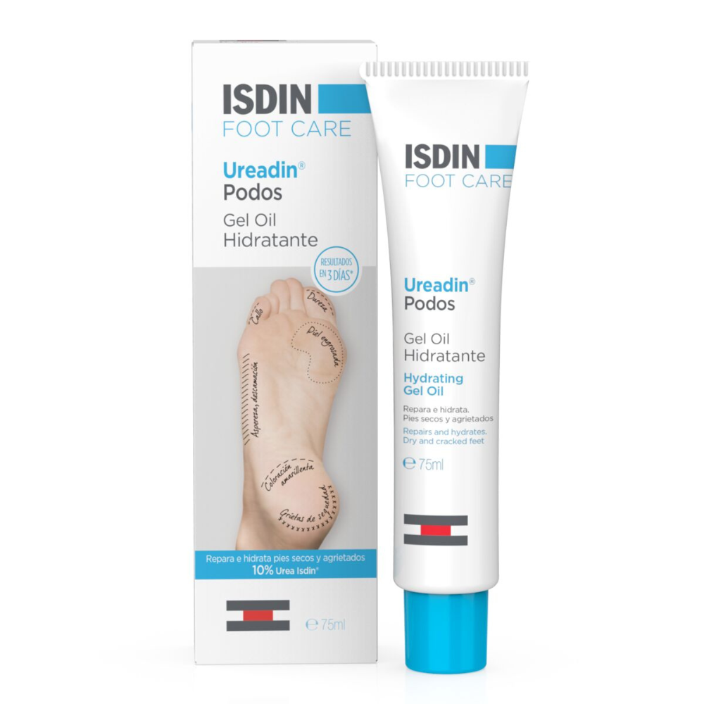 Gel-ulei hidratant pentru picioare Ureadin Podos, Isdin | 75 ml