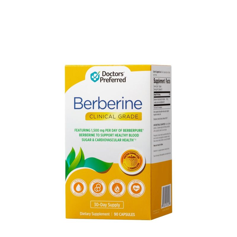 GNC Doctors’ Prefered Berberine Clinical Grade, Berberina 500 mg | 90 cps