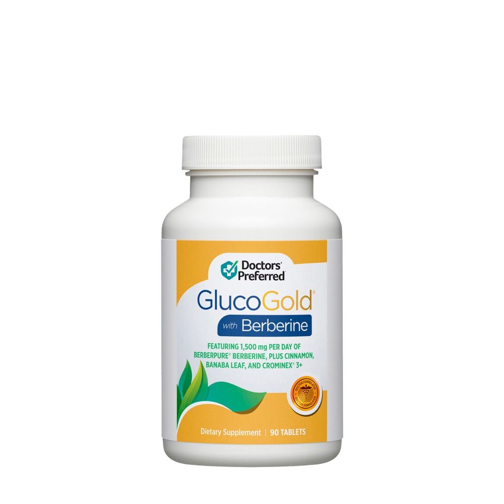 Doctor’s Preferred® GlucoGold® with Berberine, Formula Avansata pentru Reducerea Glicemiei cu Berberina | 90 tb