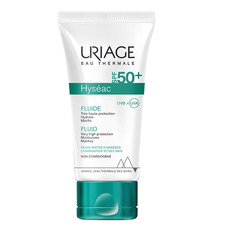 Fluid protectie solara ten mixt-gras Hyseac SPF 50+, Uriage | 50 ml