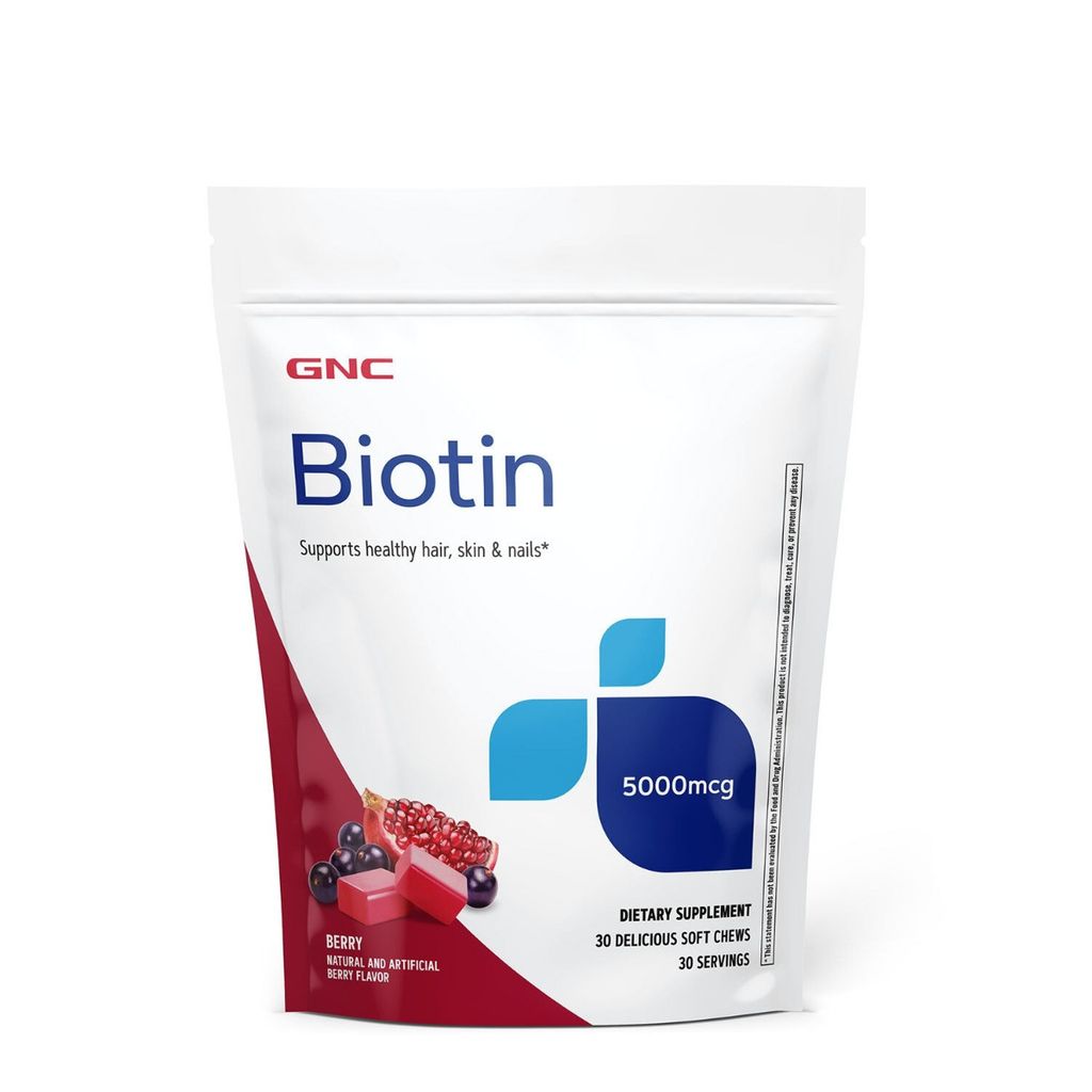 GNC Biotin, Biotina 5000 mcg | 30 Caramele