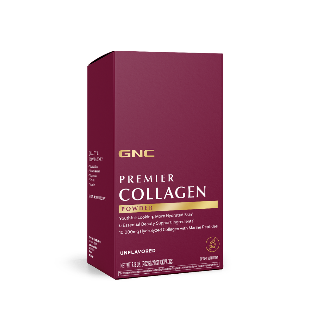 GNC Premier Collagen Powder, Formula Premium de Peptide de Colagen Hidrolizat fara Aroma | 20 x 10.1 g