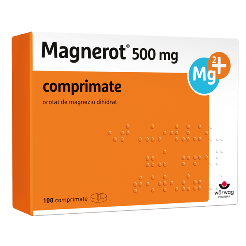 Magnerot, 500 mg, Worwag Pharma  | 100 comprimate