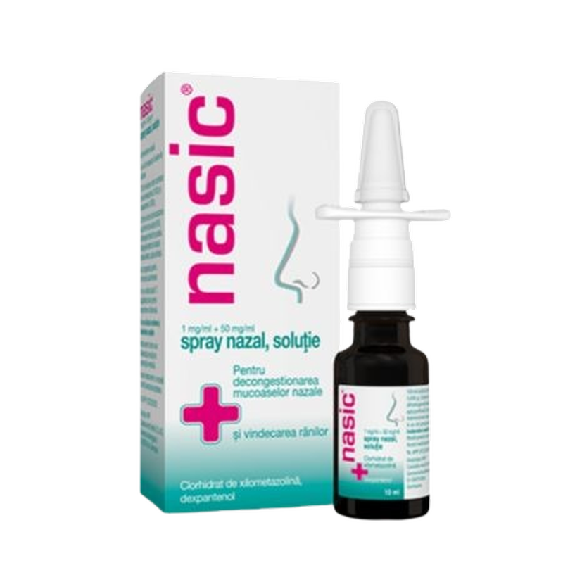 Nasic spray nazal pentru adulti, soluie, 1 mg/ml + 50 mg/ml, Cassella Med | 10 ml