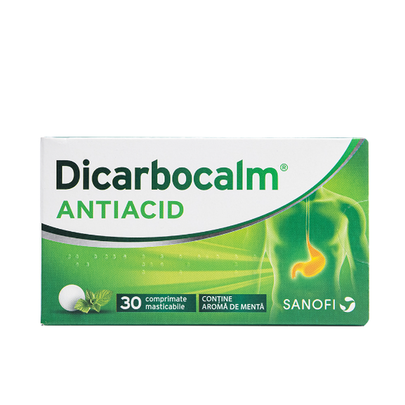Dicarbocalm, 30 comprimate masticabile | Sanofi