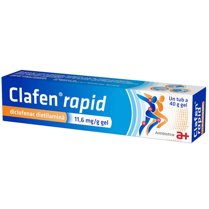 Clafen Rapid, 11,6 mg/g gel, Antibiotice SA | 40 g