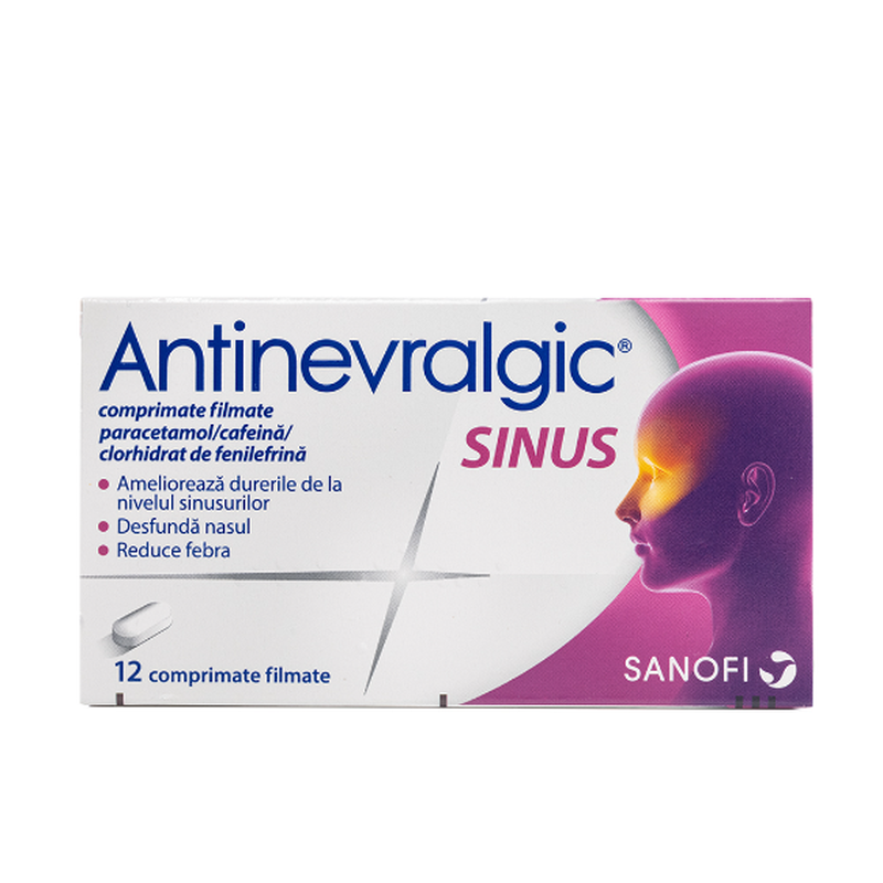 Antinevralgic Sinus, Sanofi | 12 comprimate filmate