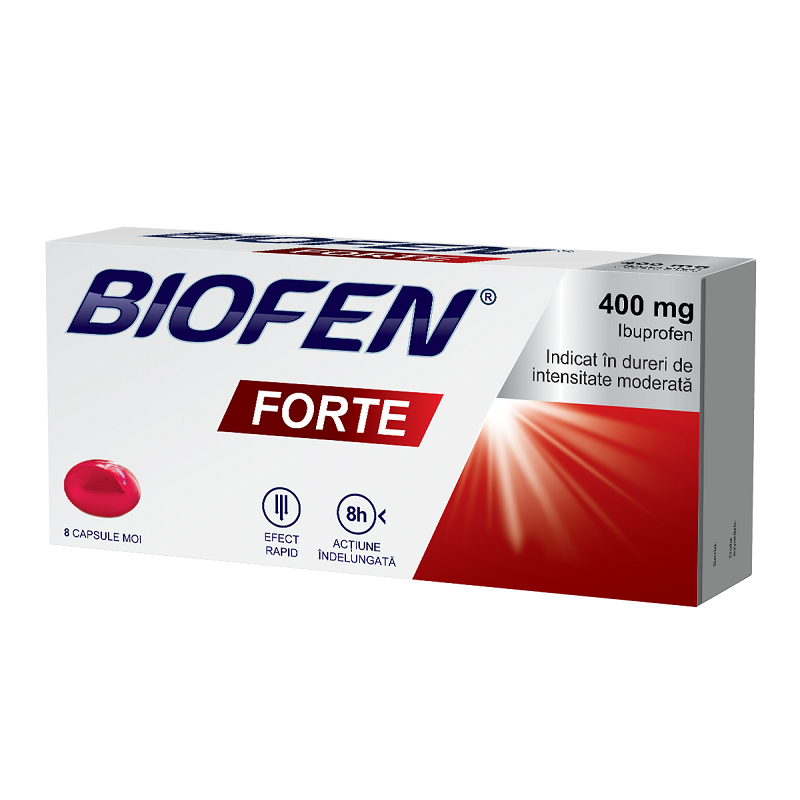 Biofen Forte, 400 mg, Biofarm | 8 capsule moi