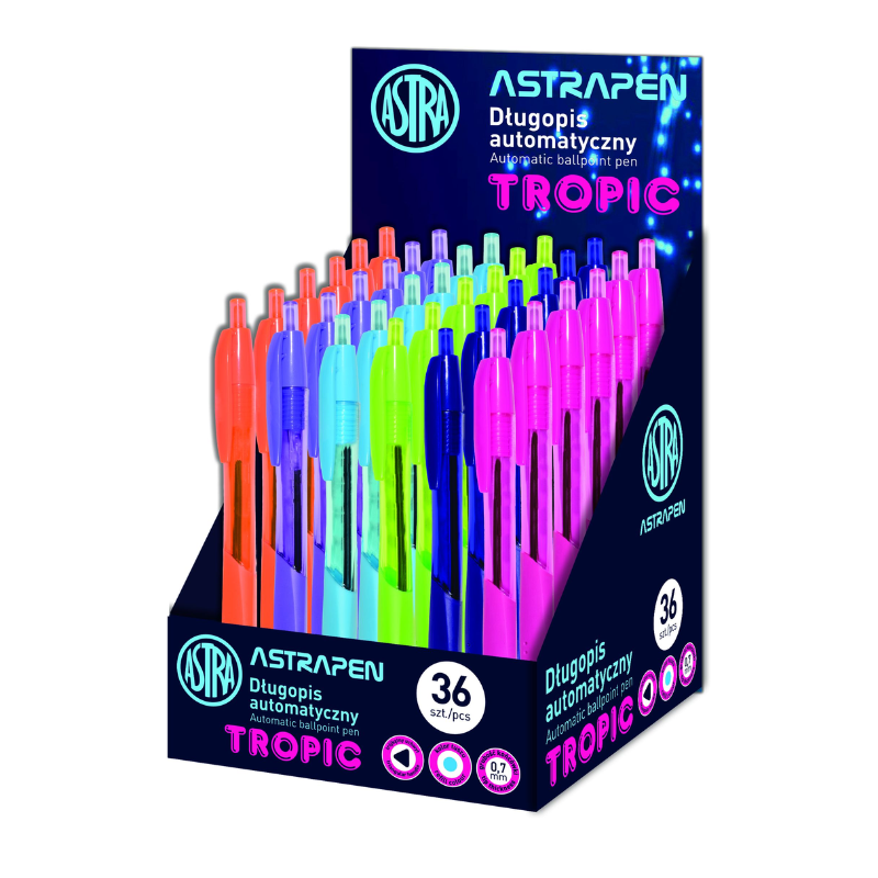 Poza produs Pix retractabil TROPIC Mov, Astra | 1 buc