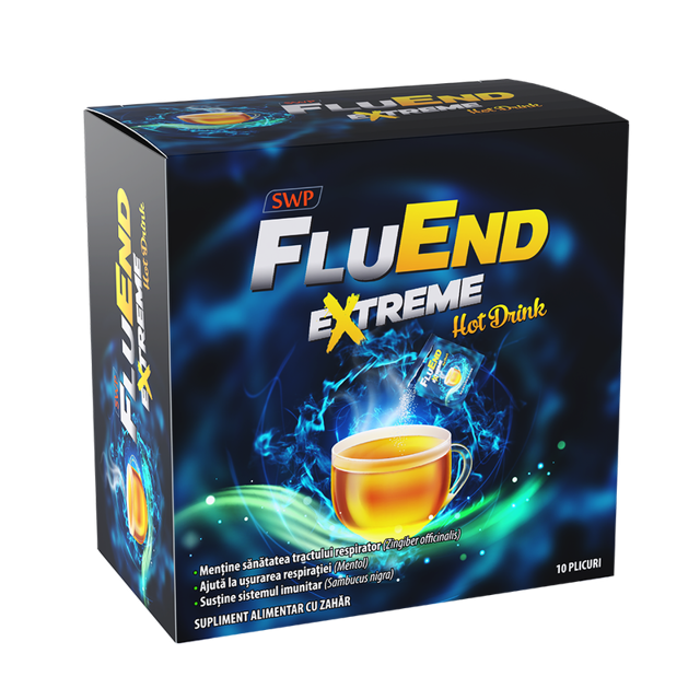 Poza produs FluEnd Extreme Hot Drink, Sun Wave Pharma | 10 plicuri