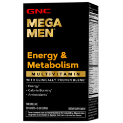 GNC Mega men energy&metabolism multivitamine pentru barbati, General Nutrition | 90 cps