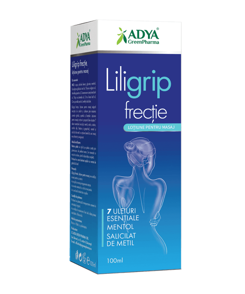 Poza produs Liligrip frectie, lotiune pentru masa, Adya Green Pharma | 100 ml