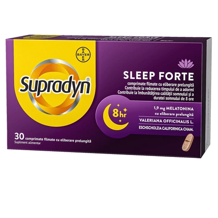 Poza produs Supradyn Sleep Forte, Bayer | 30 comprimate filmate