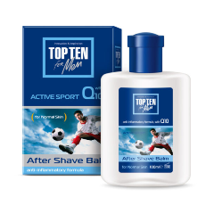 After shave balsam TOP TEN Active pentru ten normal, Rubella | 100 ml 