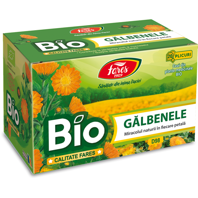 Poza produs Ceai Galbenele BIO, Fares | 20 plicuri