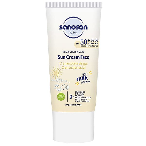 Crema de fata pentru copii cu protectie solara SPF50+, Sanosan | 30 ml — poza produs 2/2