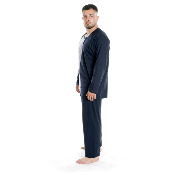 Poza produs Pijama barbati AT2349 bleumarin/alb imprimat, Andana | marimea M