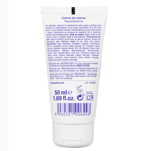 Poza produs Crema de maini cu extract de matase, Interapothek | 50 ml