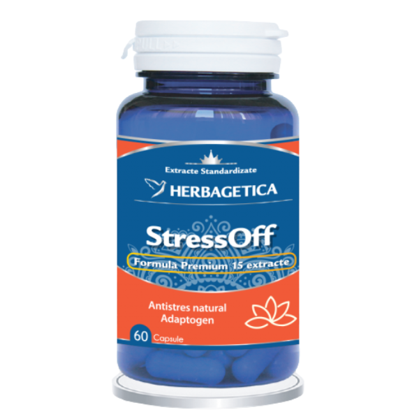 Poza produs StressOff, Herbagetica | 60 capsule