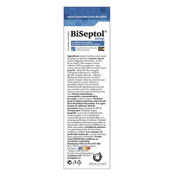 Poza produs BiSeptol Sirop | 100 ml