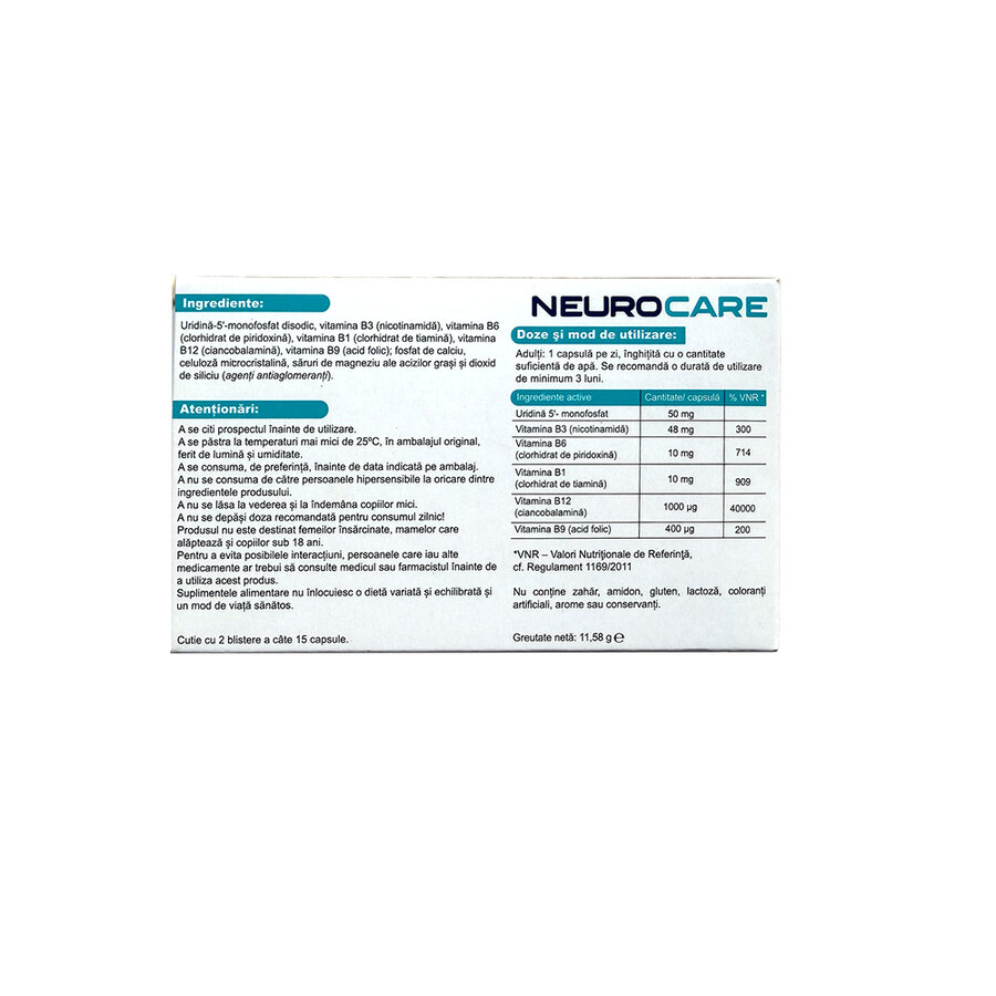 NeuroCare, 30 capsule, Terapia — poza produs 2/4
