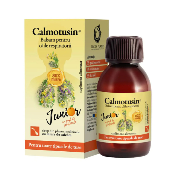 Poza produs Calmotusin Junior Sirop cu gust de portocale, Dacia Plant | 100 ml