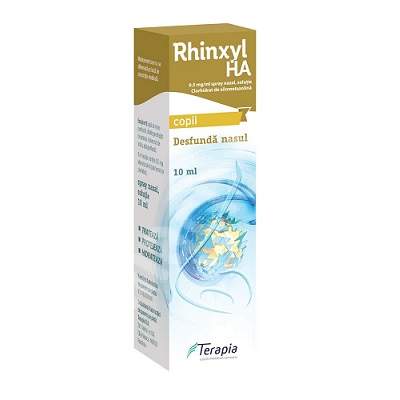 Poza produs Rhinxyl HA 0,5 mg/ml spray nazal solutie, Terapia | 10 ml 