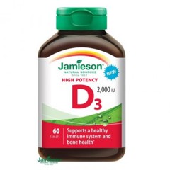 Vitamina D3 2000UI, Jamieson | 60 tablete