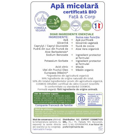 Poza produs Apa Micelara Bio fata si corp, Mustela | 400 ml