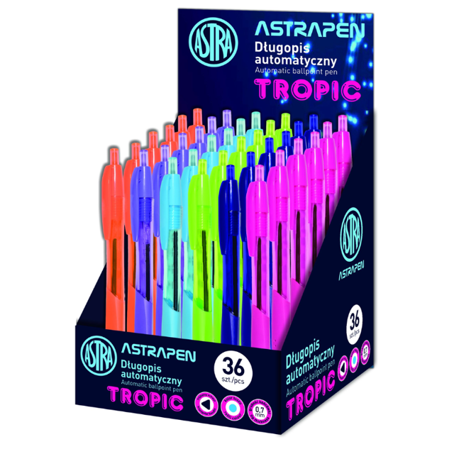 Poza produs Pix retractabil TROPIC Negru, Astra | 1 buc