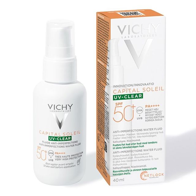 Poza produs Fluid protectie zilnica SPF50+ anti-imperfectiuni pentru fata UV Clear, Capital Soleil, Vichy | 40 ml